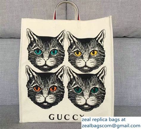 gucci cat canvas tote bag|gucci cat carrier knock offs.